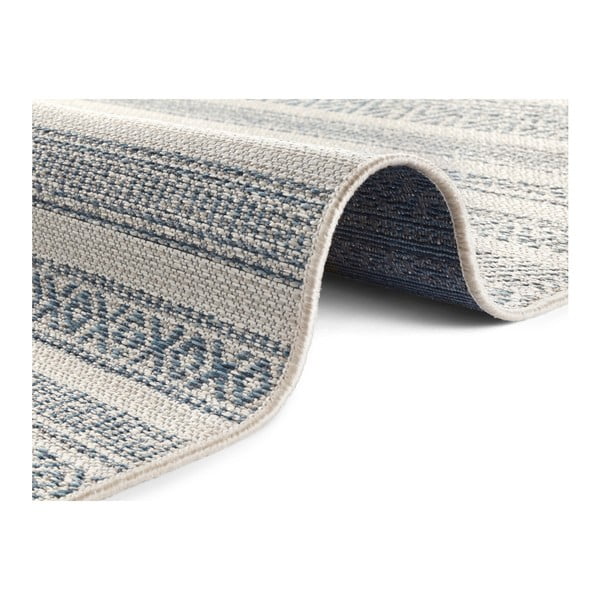 Covor potrivit pentru exterior Elle Decoration Bloom Torcy, 200 x 290 cm, crem deschis - albastru-image-3