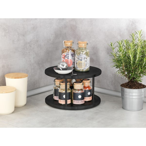 Organizator pentru mirodenii Wenko Lazy Susan, negru-image-2