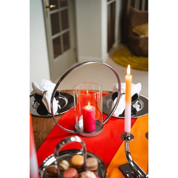 Sfeșnic pentru lumânări pastilă din metal Elana – Zilverstad-image-2