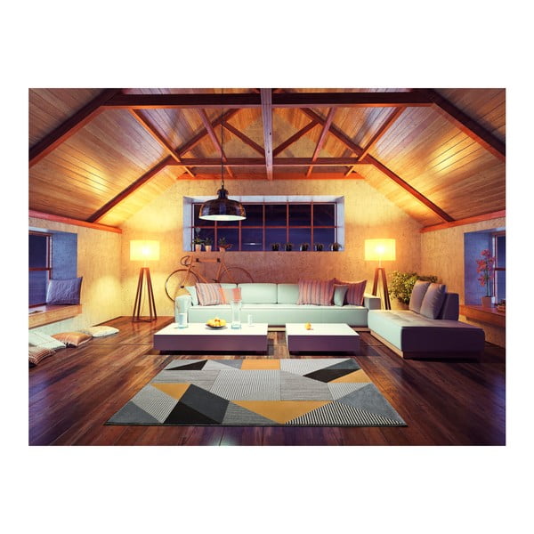 Covor Universal Gladys Duro, 200 x 290 cm, portocaliu-gri-image-1