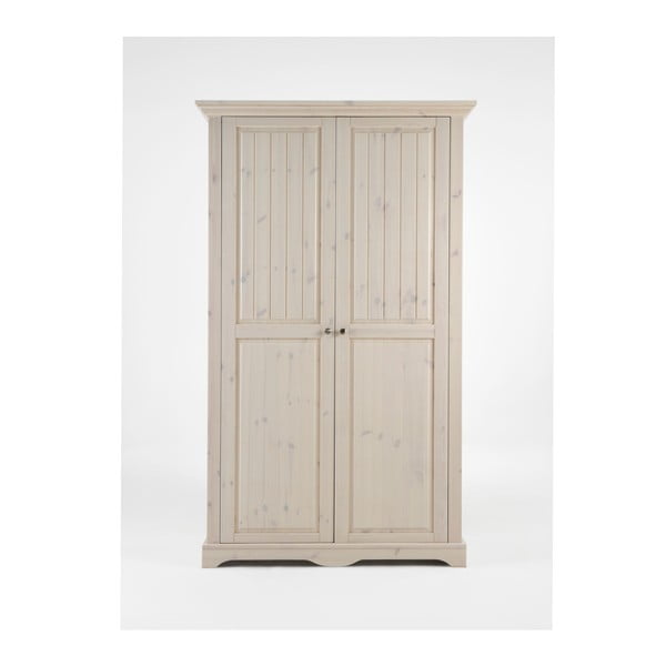 Dulap din lemn de pin Steens Lotta, 201,8 x 120 cm, alb