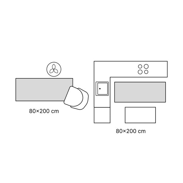 Covor tip traversă portocaliu-gri lavabil 80x200 cm Blocks of Fun – Vitaus-image-3