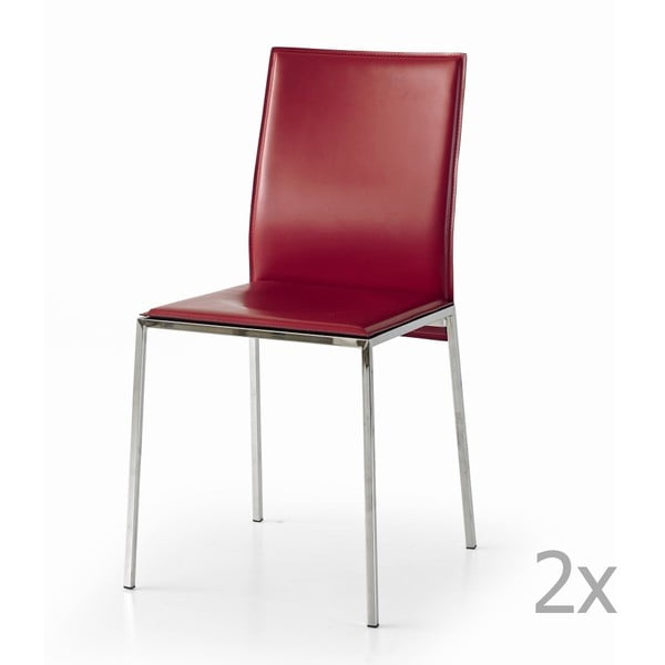 Set 2 scaune Castagnetti Fax, roșu