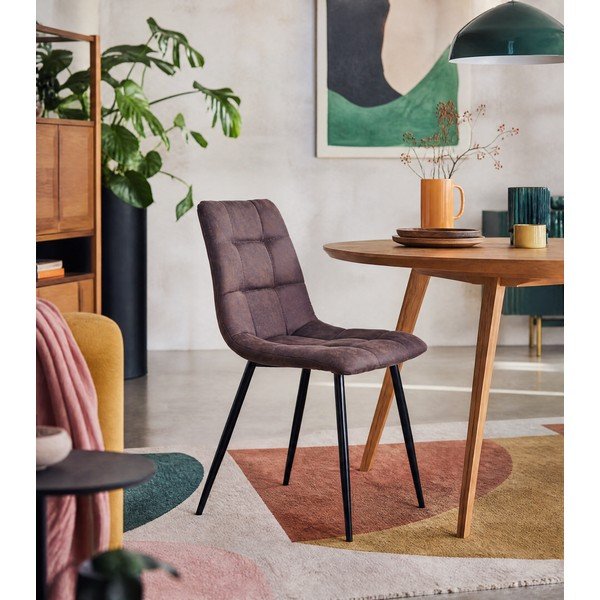 Set 2 scaune dining House Nordic Middelfart, maro închis-image-1