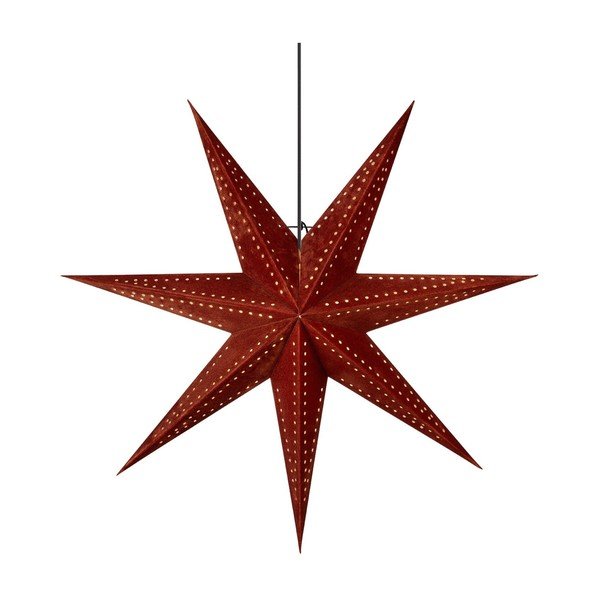 Decorațiune luminoasă roșie ø 75 cm  cu model de Crăciun Embla – Markslöjd