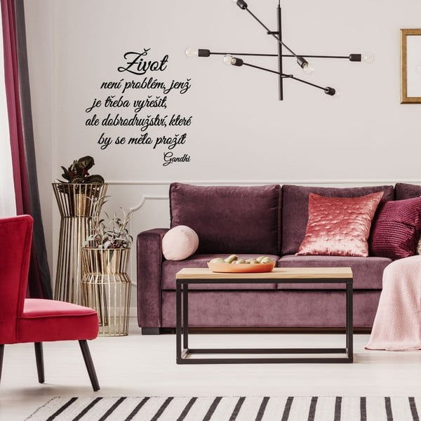 Autocolant perete cu mesaje Ambiance Gandhi Tajemství-image-3