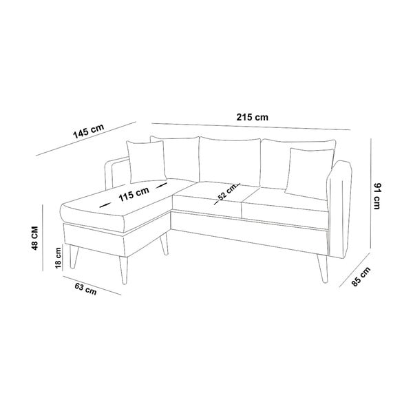 Colțar gri (colț pe  partea stângă ) Sofia – Artie-image-3