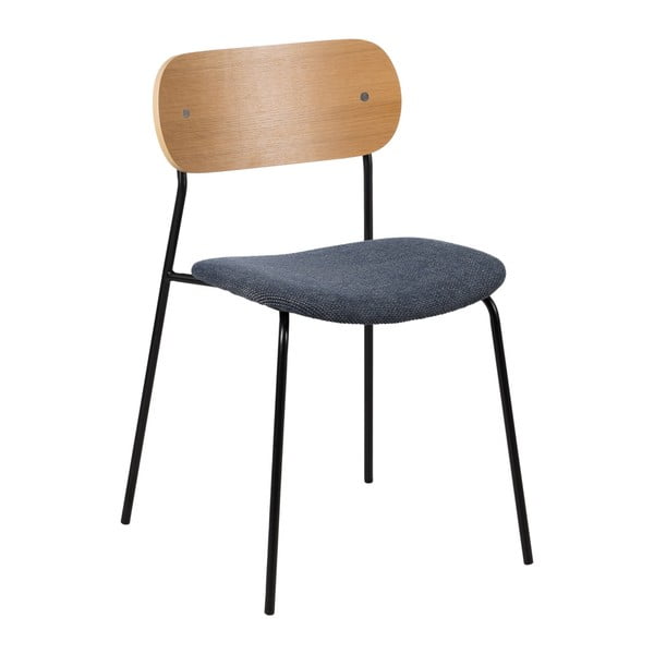 Scaune de dining albastre/în culoare naturală 4 buc. Moe – Ixia