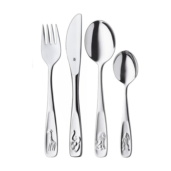 Set 4 tacâmuri din oțel inoxidabil pentru copii WMF Zoo