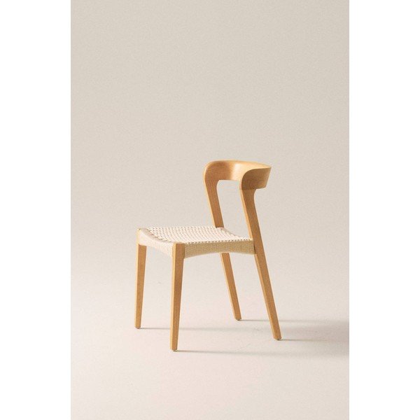 Scaun de dining în culoare naturală din lemn de ulm Vikdalen – Jotex-image-1