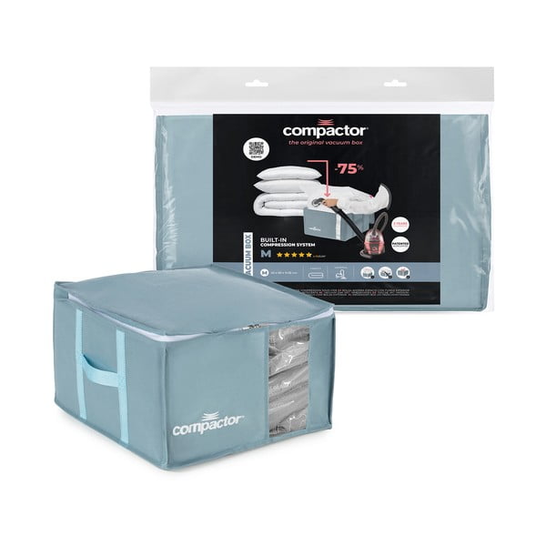 Cutie de depozitare pentru haine din plastic cu vacuum 42x40x25 cm Blue Edition – Compactor-image-4