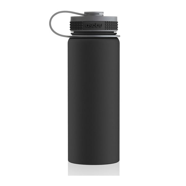 Sticlă termos Asobu Alpine Flask, 530 ml, negru
