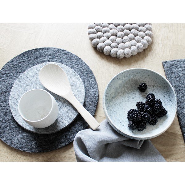 Suport din lână pentru pahar/gadget-uri Wooldot Felt Coaster, ⌀ 30 cm, antracit-image-2