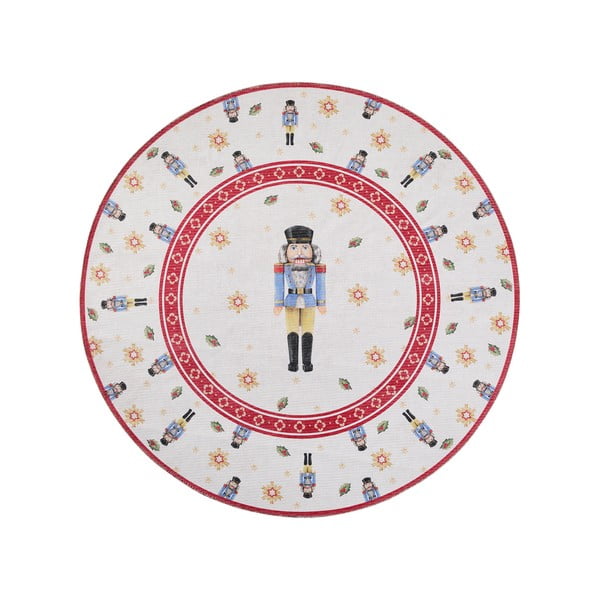Covor roșu rotund ø 160 cm  cu model de Crăciun Toy's Delight Nutcracker – Villeroy&Boch