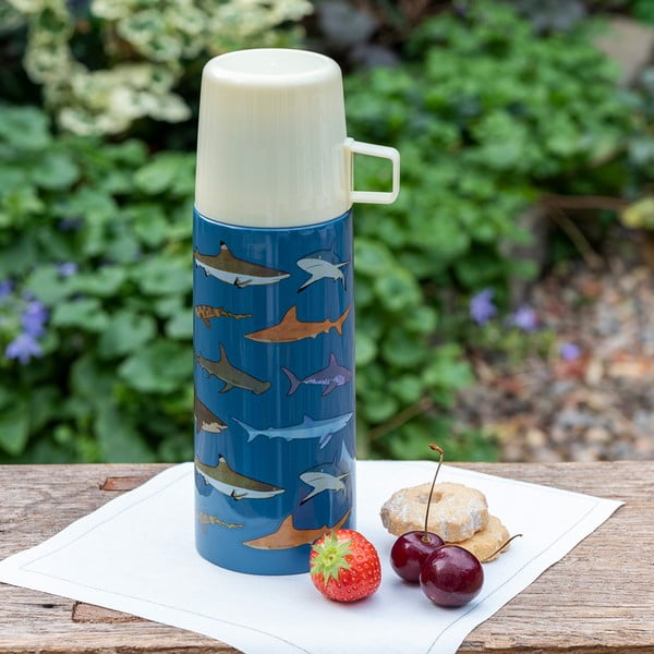 Termos albastru pentru copii 350 ml Sharks – Rex London-image-1