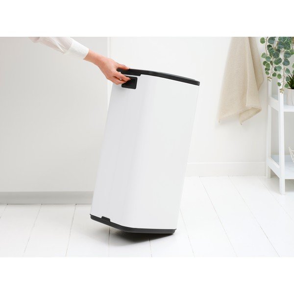 Coș de gunoi alb cu senzori de atingere din oțel 30 l Bo Touch – Brabantia-image-2