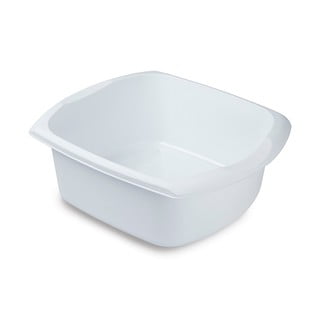 Lighean rectangular din plastic Addis, 38 x 32 x 14 cm, alb