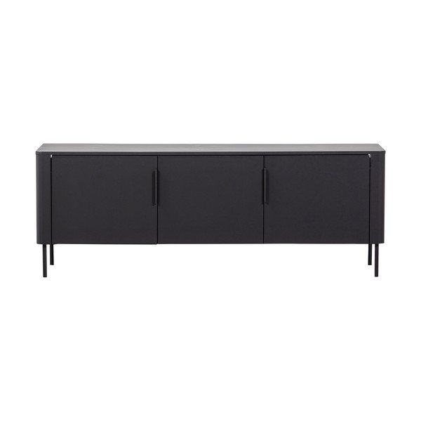 Comodă TV negru-mat din lemn de pin 154x56x44 cm Gunnar – WOOOD