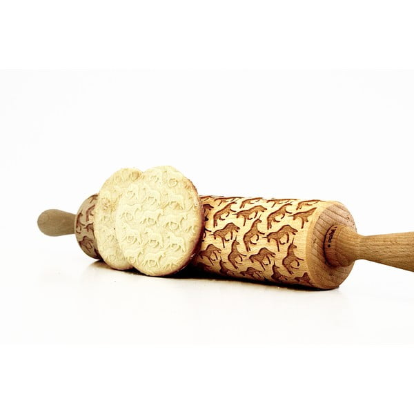 Făcăleț din lemn cu model pentru aluat Valek Unicorns-image-2