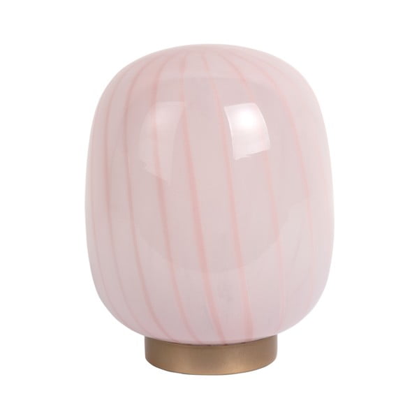 Veioză roz-deschis cu abajur din sticlă (înălțime 20 cm) Summer Globe – Leitmotiv