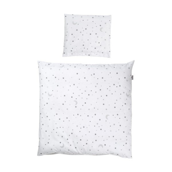 Lenjerie de pat pentru copii albă din bumbac pentru pătuț 80x80 cm Sternenzauber – Roba