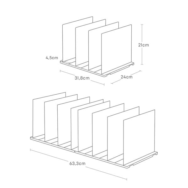 Organizatoare pentru șifonier 2 buc. pentru genți din plastic Smart – YAMAZAKI-image-3