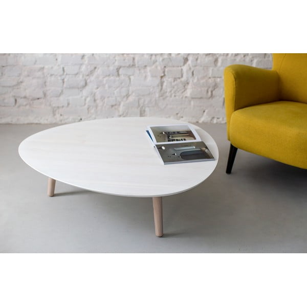 Măsuță de cafea din lemn de frasin Ragaba Contrast Pick, alb-image-4
