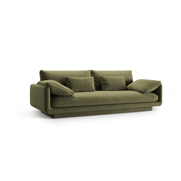 Canapea verde-deschis cu tapițerie din catifea 220 cm Torino – Micadoni -image-2