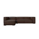 Colțar maro închis cu tapițerie din piele (cu șezlong pe partea stângă ) Madame – Windsor & Co Sofas