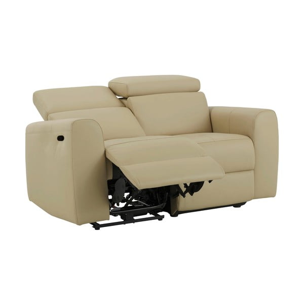 Canapea albă cu tapițerie din imitație de piele 158 cm Capena – Støraa-image-1