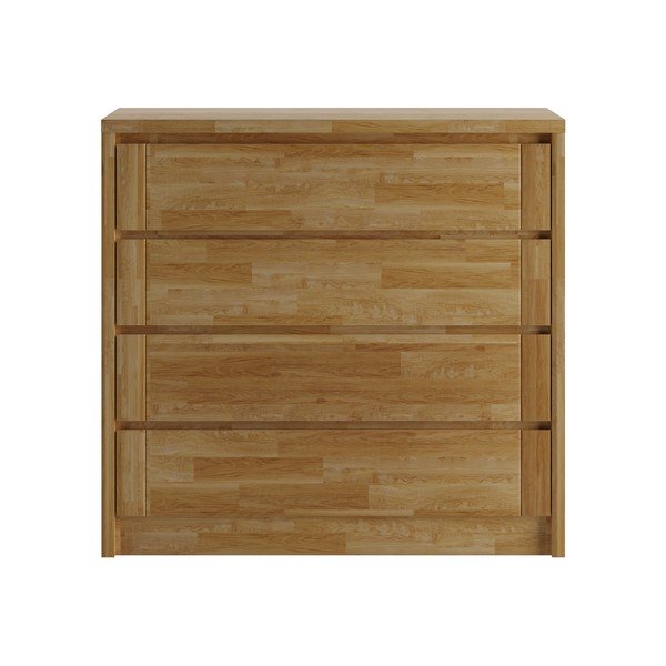 Comodă în culoare naturală joasă din lemn de stejar 105x96 cm Timo – Olivia Living-image-2