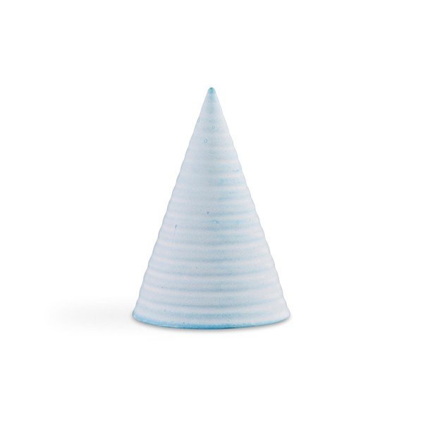 Statuetă decorativă din ceramică Kähler Design Glazed Cone Light Blue, înălțime 15 cm, albastru deschis