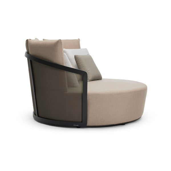 Șezlong de grădină bej capitonat Cielo – Diphano-image-2