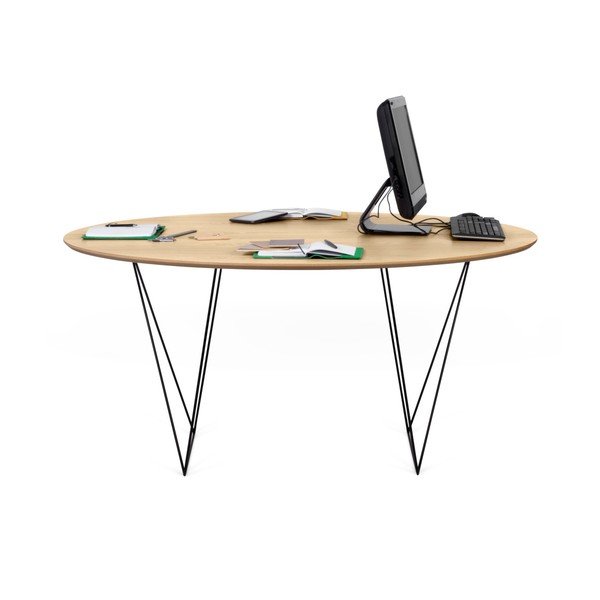 Masă dining cu decor stejar Symbiosis Row, ⌀ 150 cm, natural-image-4
