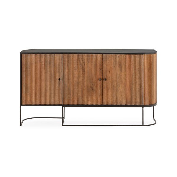 Comodă în culoare naturală din lemn de mango 165x90x40 cm Curve – MOME-image-2