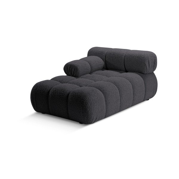 Modul pentru canapea modulară gri antracit cu tapițerie din țesătură bouclé (cu colț pe partea stângă ) Bellis – Micadoni Home-image-3