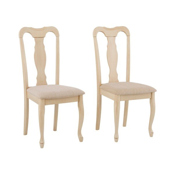 Set 2 scaune din lemn de arbore de cauciuc Støraa Charles