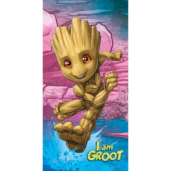 Prosop  pentru copii din bumbac 70x140 cm Groot "I am groot" – Jerry Fabrics