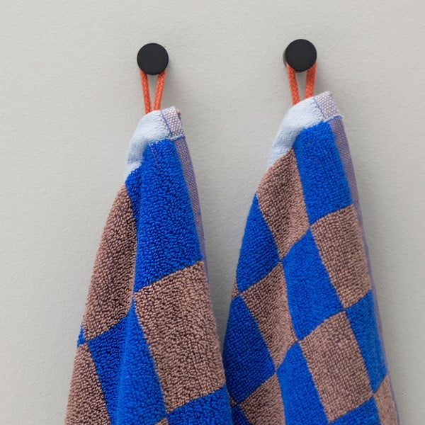 Prosop albastru/maro din bumbac organic 70x133 cm Retro – Mette Ditmer Denmark-image-2