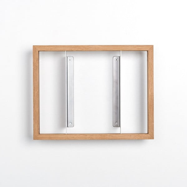 Raft de cărți din lemn de stejar das kleine b b4, înălțime 25 cm-image-2