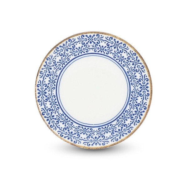Farfurie albă/albastră pentru desert  din porțelan ø 16 cm Azul – BonBistro