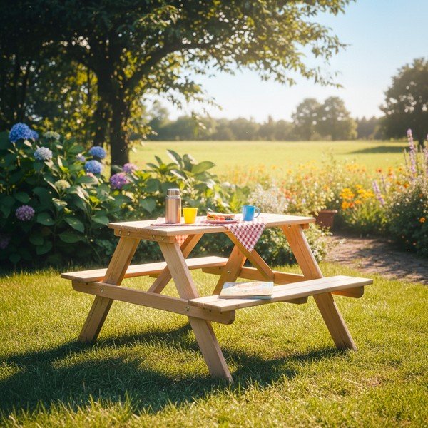 Mobilier de grădină din lemn pentru copii  Picnic - Rojaplast-image-1