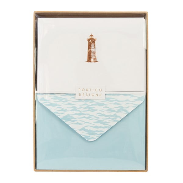 Set 10 felicitări cu plic Portico Designs Lighthouse