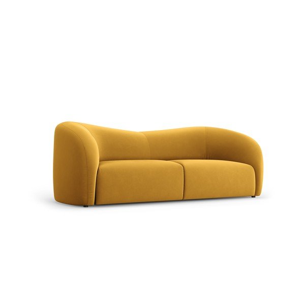 Canapea galben-muștar cu tapițerie din catifea 197 cm Santi – Interieurs 86-image-2