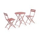 Set de dining pentru grădină teracotă din oțel pentru 2 persoane Austin – Bizzotto