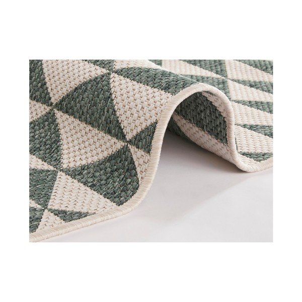 Covor reversibil adecvat interior/exterior Bougari Tahiti, 200 x 290 cm, verde-crem-image-3