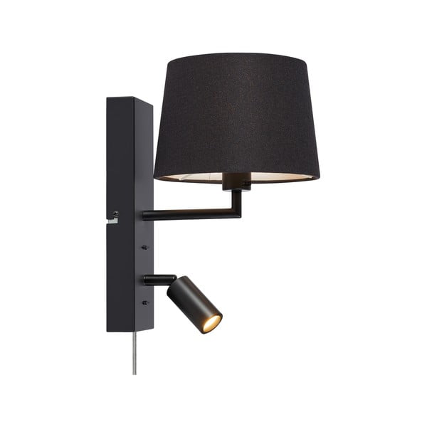 Aplică de perete neagră LED (lungime 28,5 cm) Como – Markslöjd