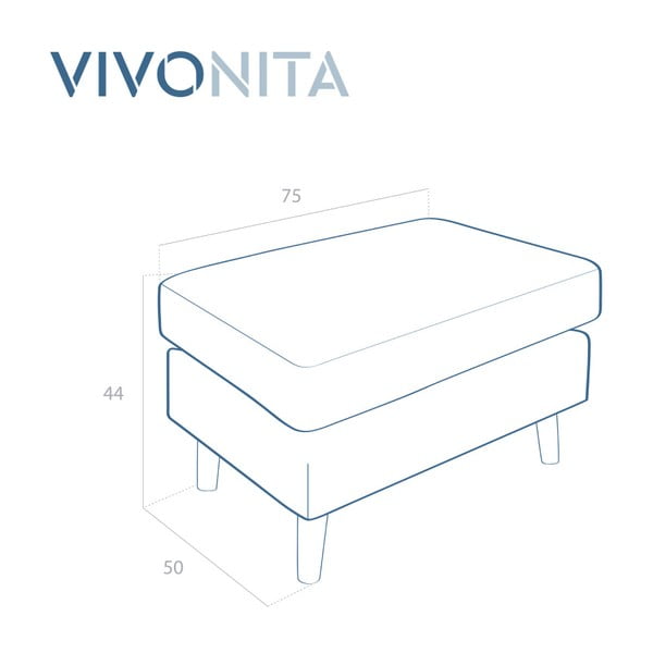 Taburet Vivonita Harlem, roz deschis-image-2