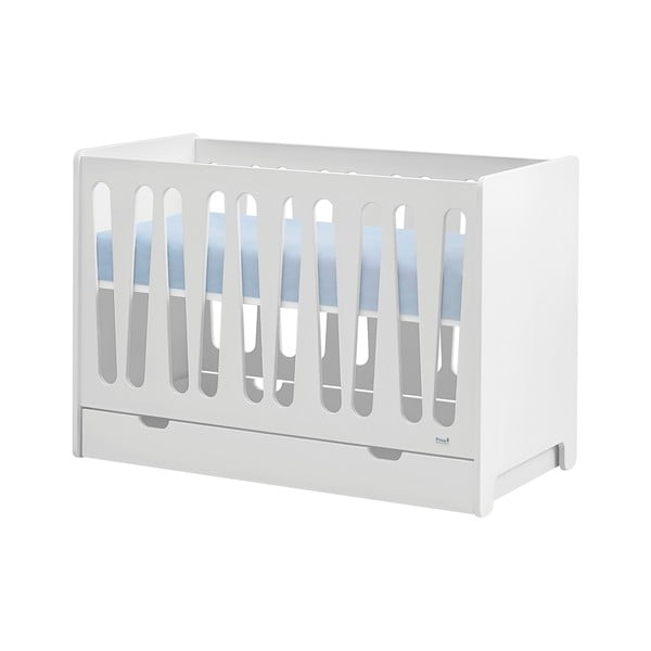 Pătuț Pinio Moon, 60 x 120 cm, alb-image-2