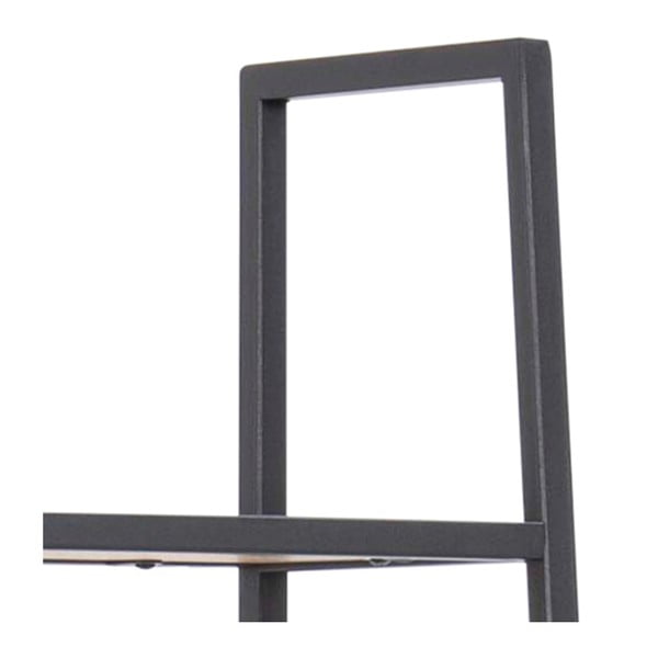 Etajeră neagră/în culoare naturală cu aspect de lemn de stejar 77x175 cm Seaford – Actona-image-4